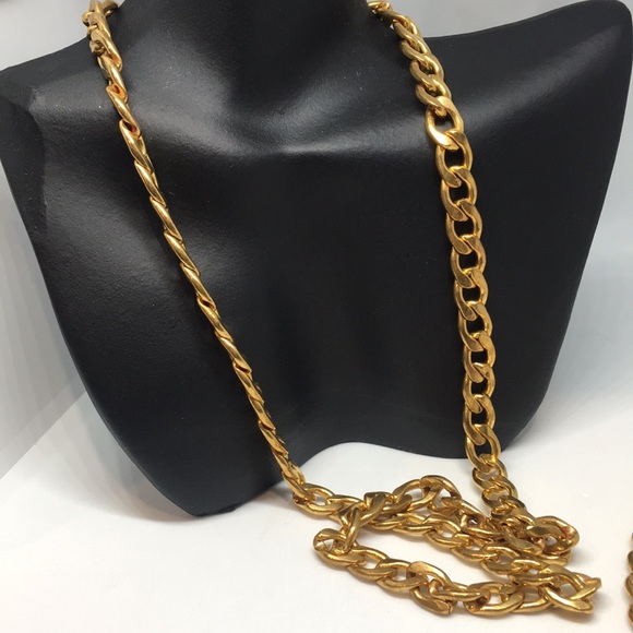 Brass Flat link chain and bracelet - Picture 1 of 7